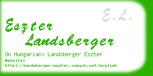 eszter landsberger business card